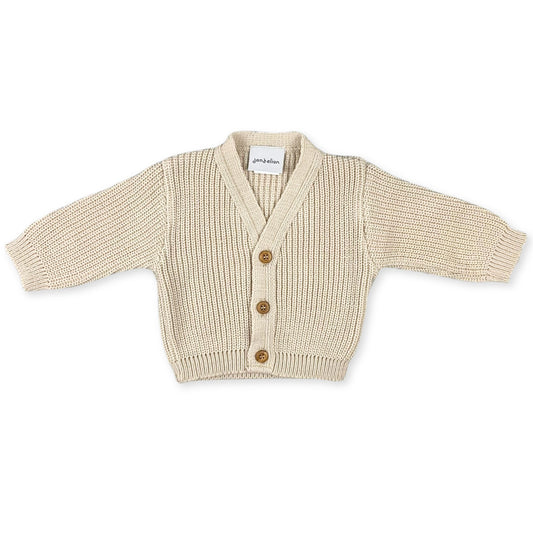 baby unisex beige v neck cardigan