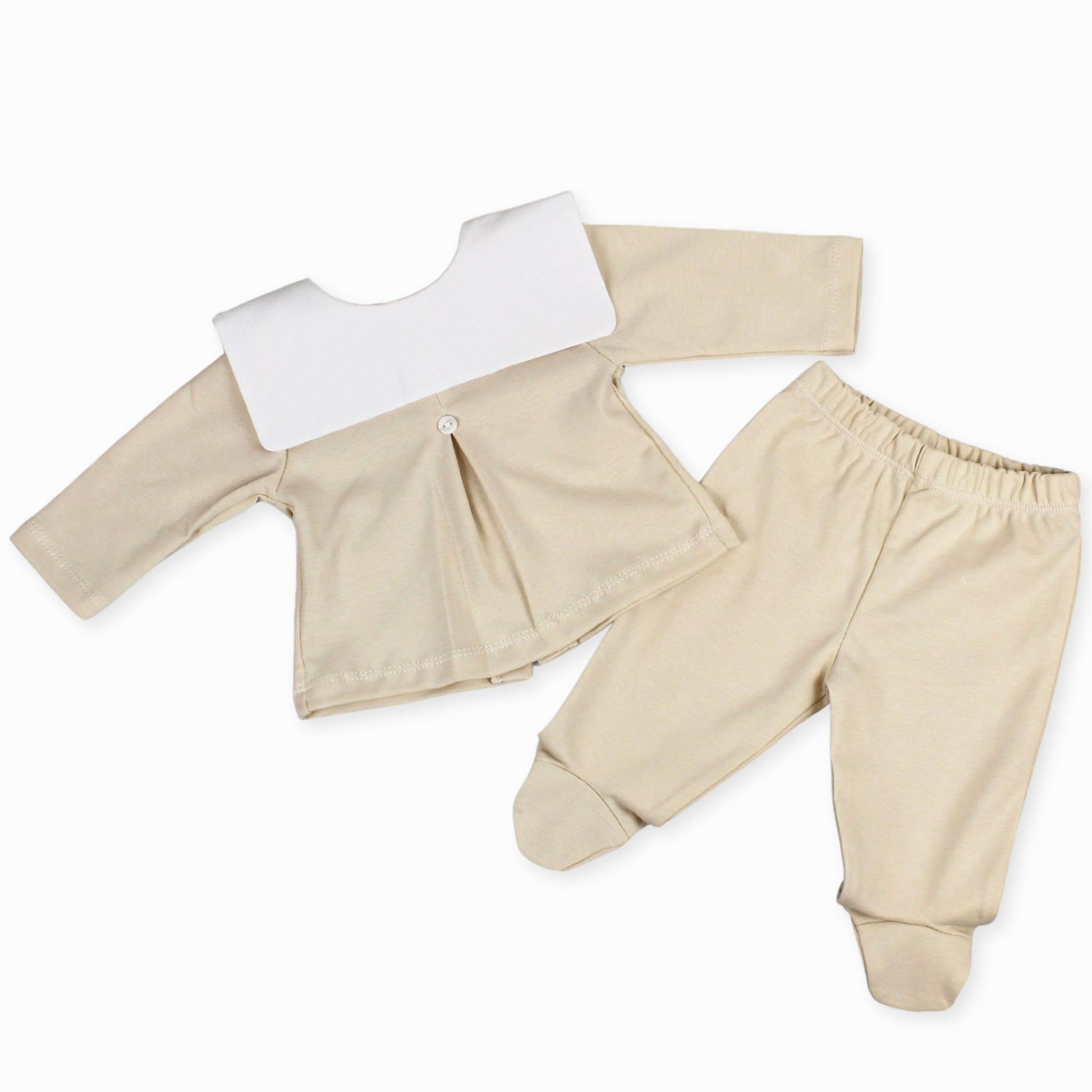 Beige unisex cotton outfit