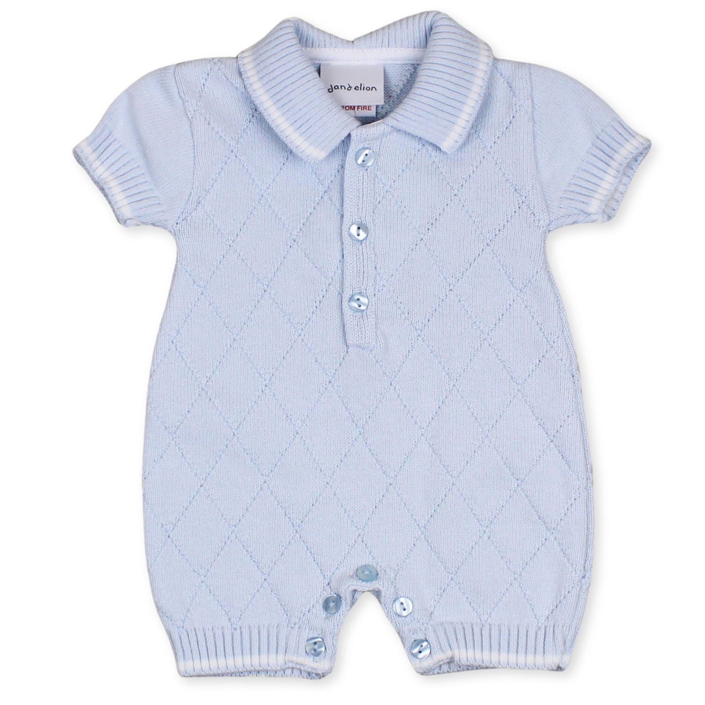 baby boy knitted outfit blue