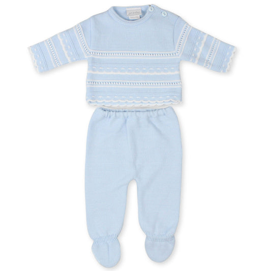 baby boys two piece knitted dandelion outfit