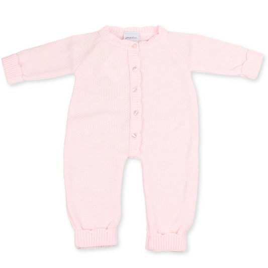 baby girls knitted onesie pink by dandelion