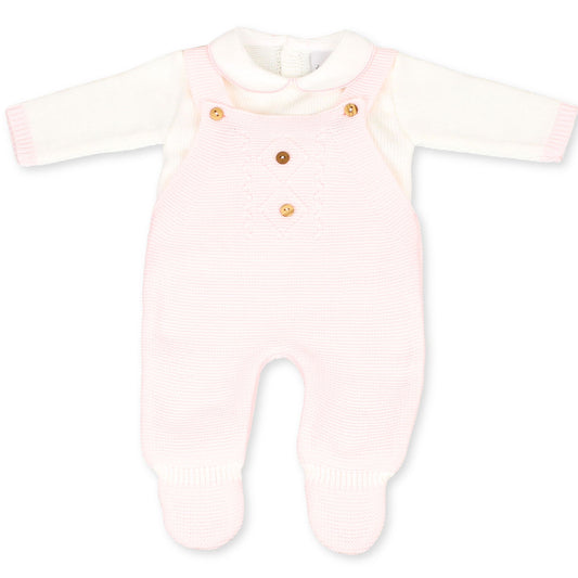 baby girls knitted dungrees and jumper