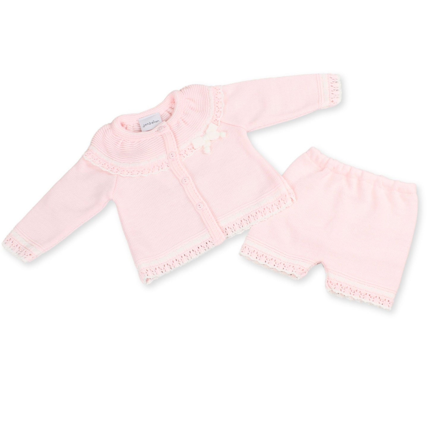 baby girls two piece knitted outfit
