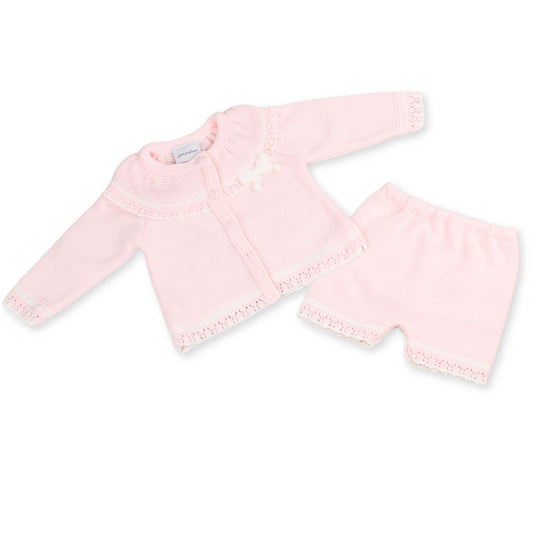 baby girls two piece knitted outfit