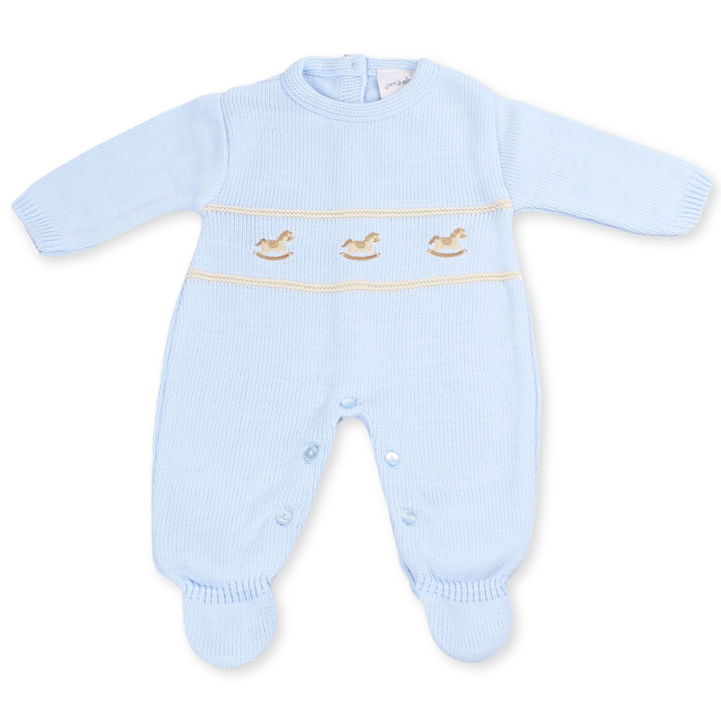 baby boys all in one knitted outfit