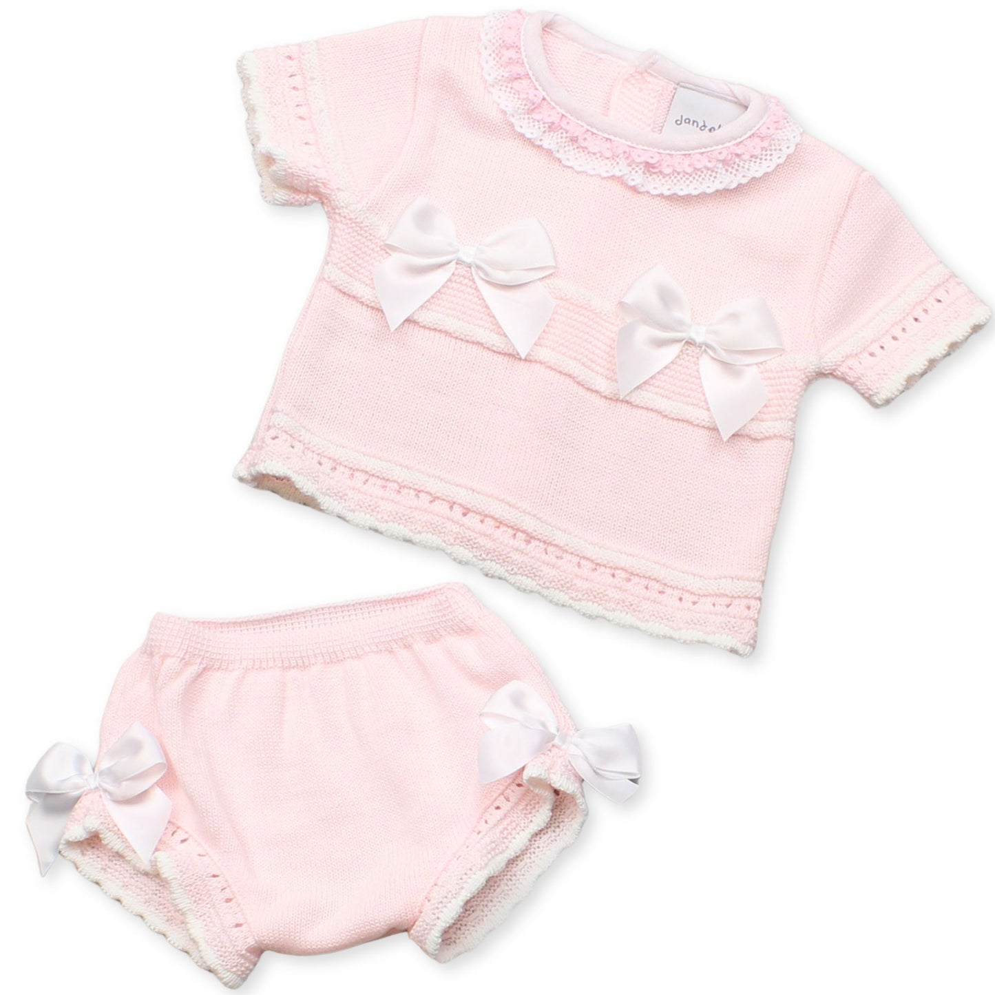 baby girls two piece knitted outfit spanish style