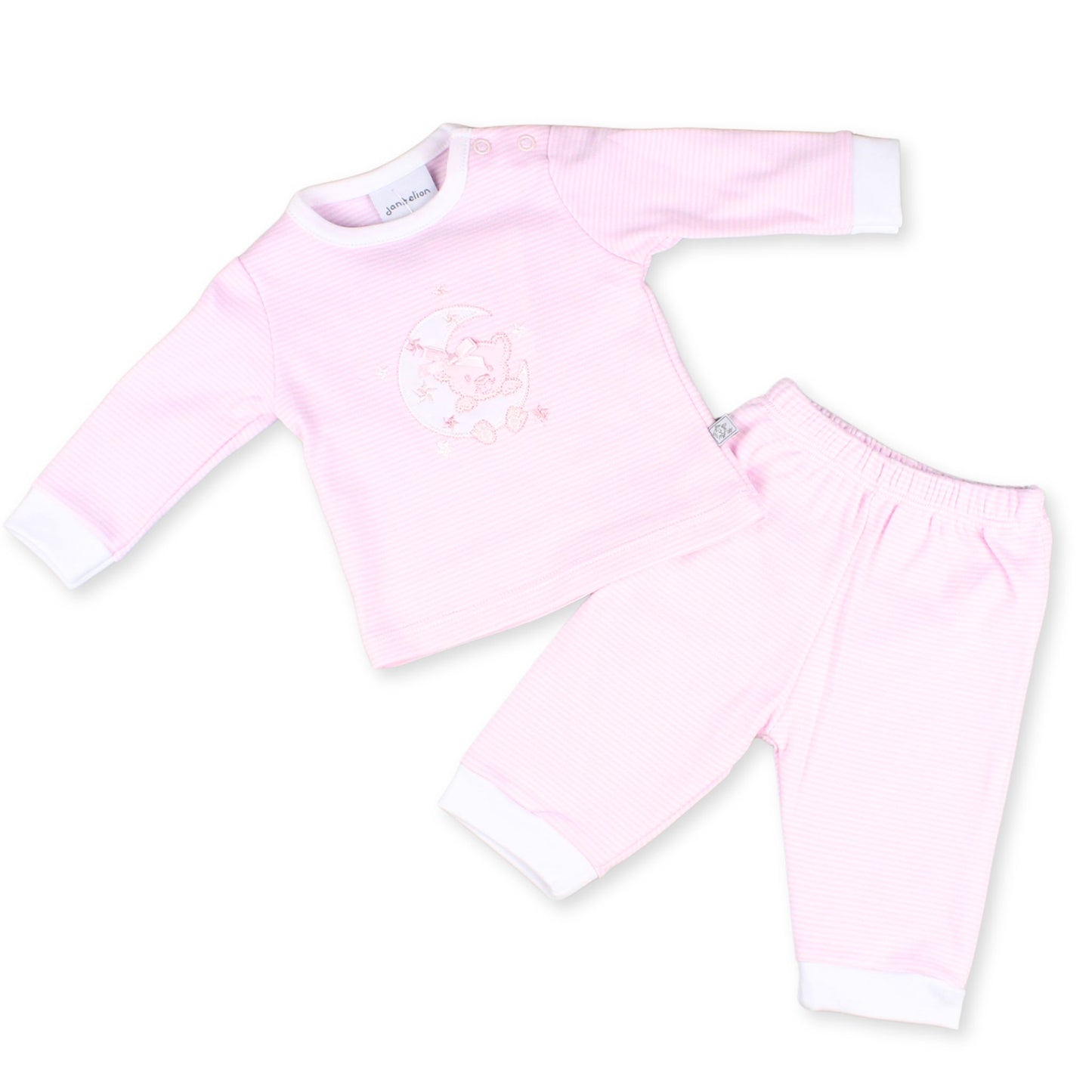 pink and white dandelion pajamas