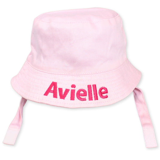 baby girls personalised bucket hat sun hat