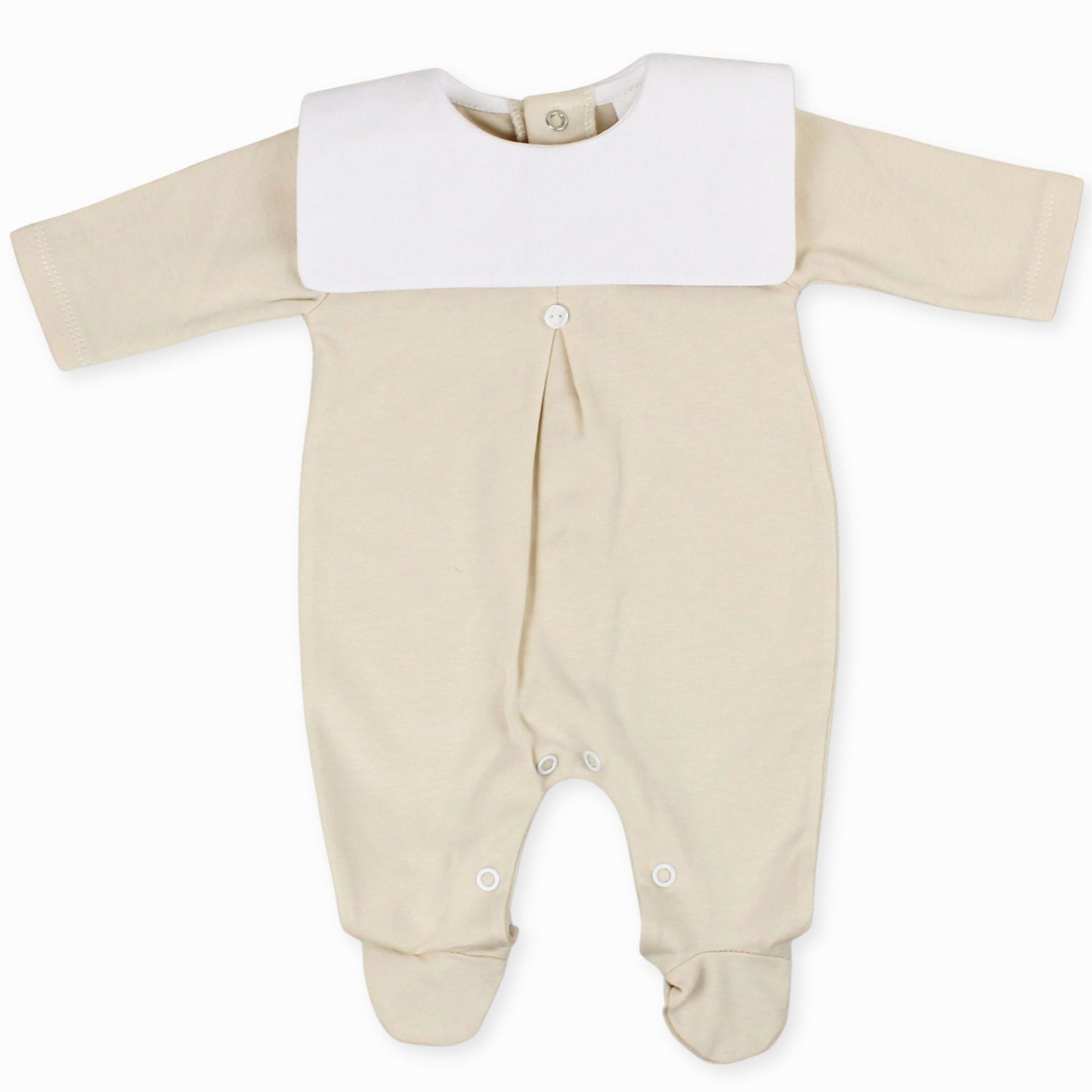 unisex baby beige sleepsuit