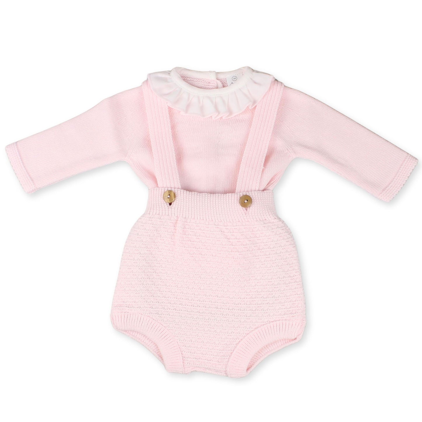 baby girl 2 piece pink knitted baby outfit