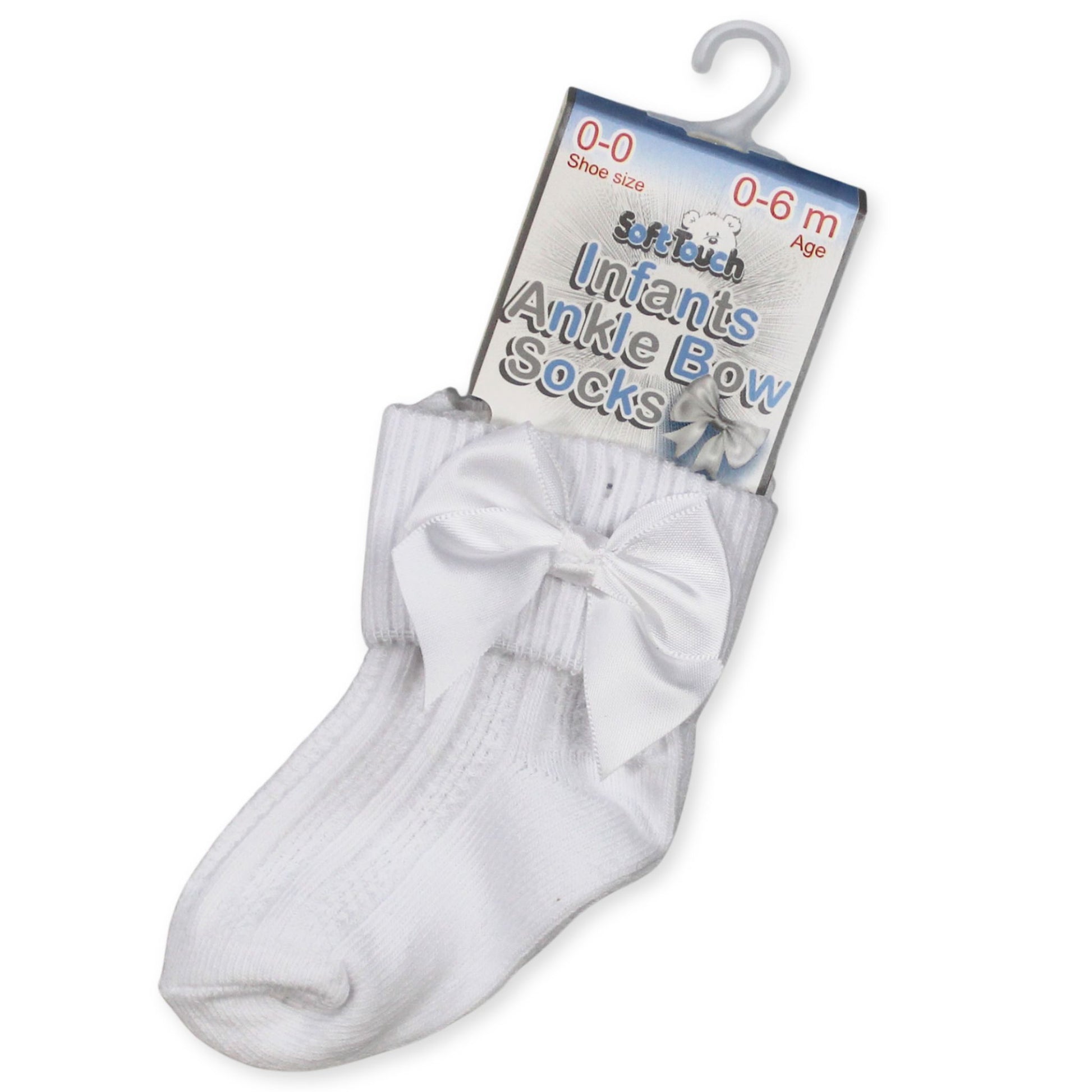 white ankle bow socks
