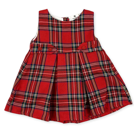 baby girl red tartan dress christmas outfit