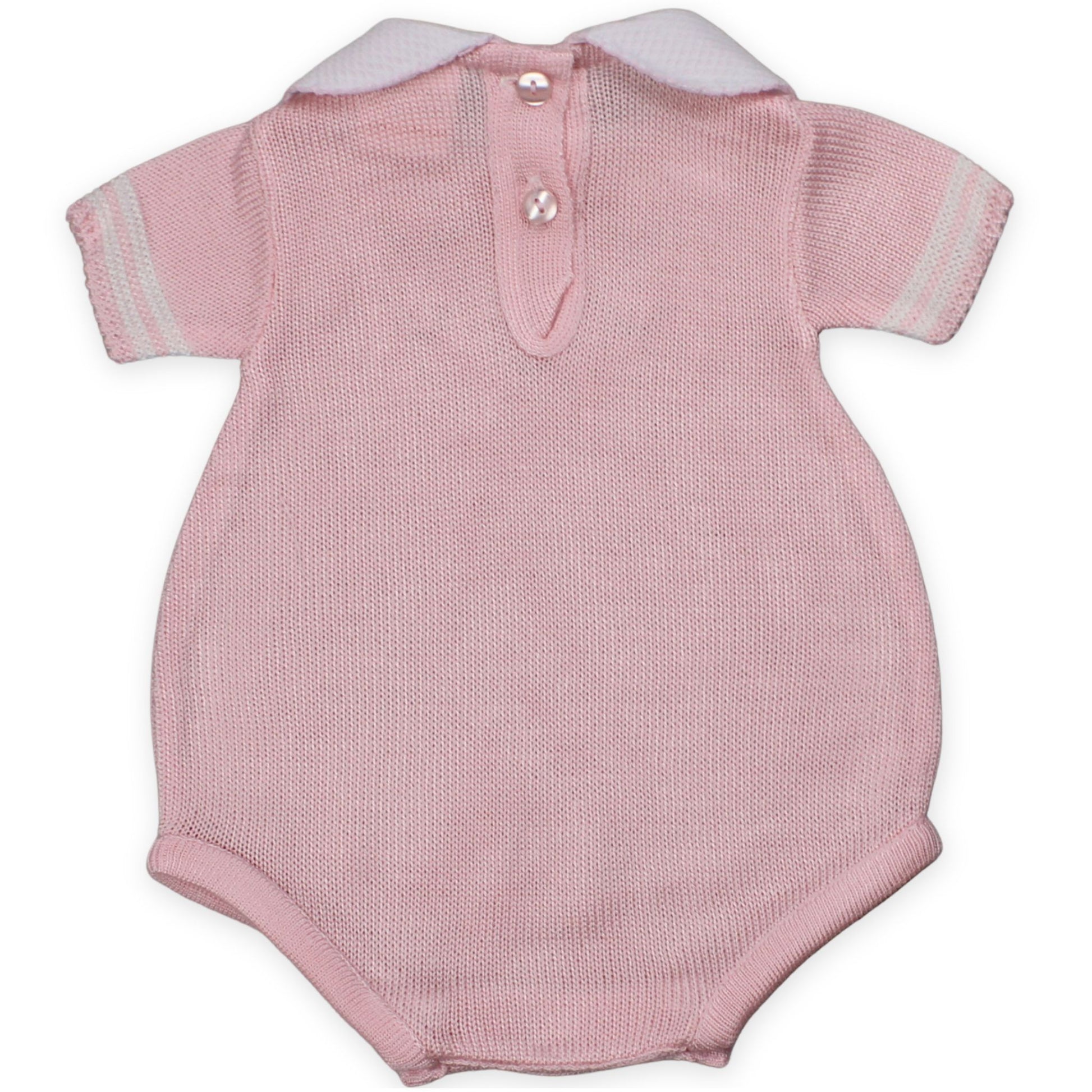 baby girl pink knitted romper