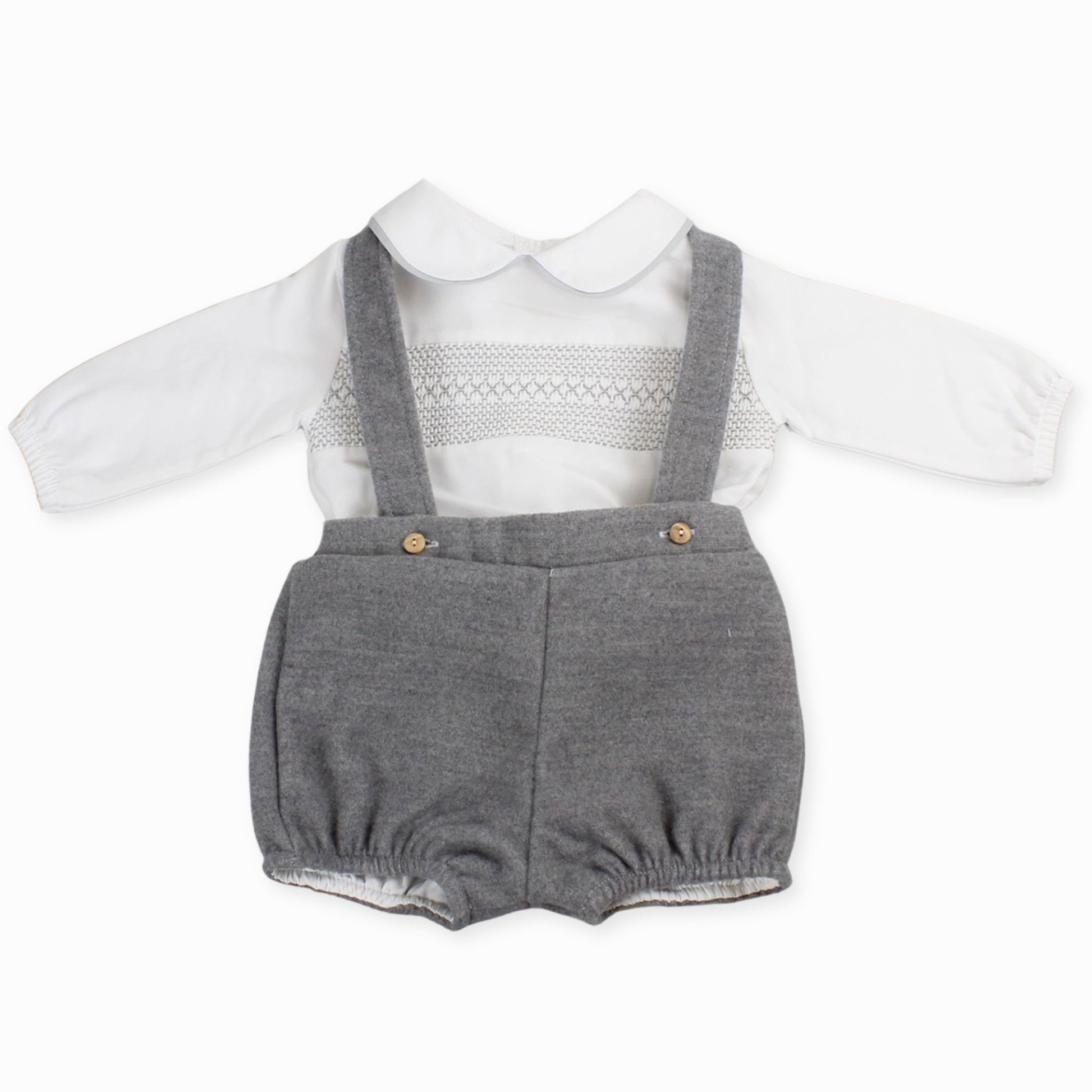 baby boys checked dungarees and shirt