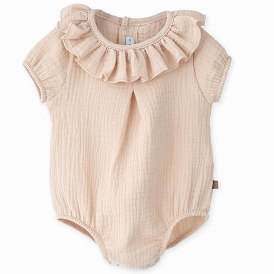 baby unisex beige cotton vest