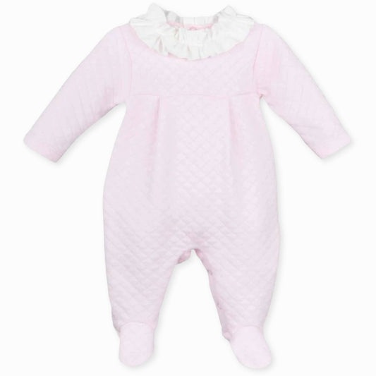 baby girl pink calamaro all in one sleepsuit