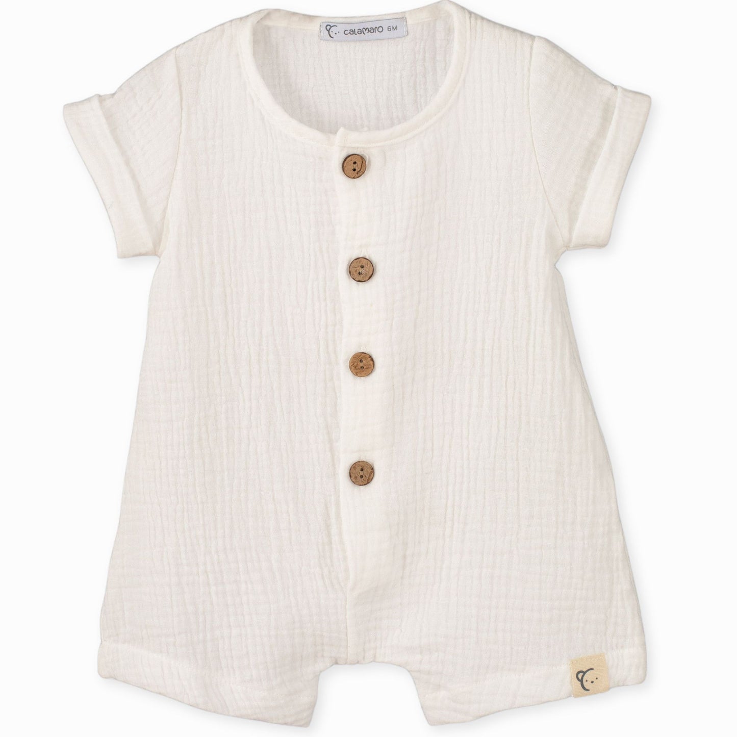Baby boys white summer romper