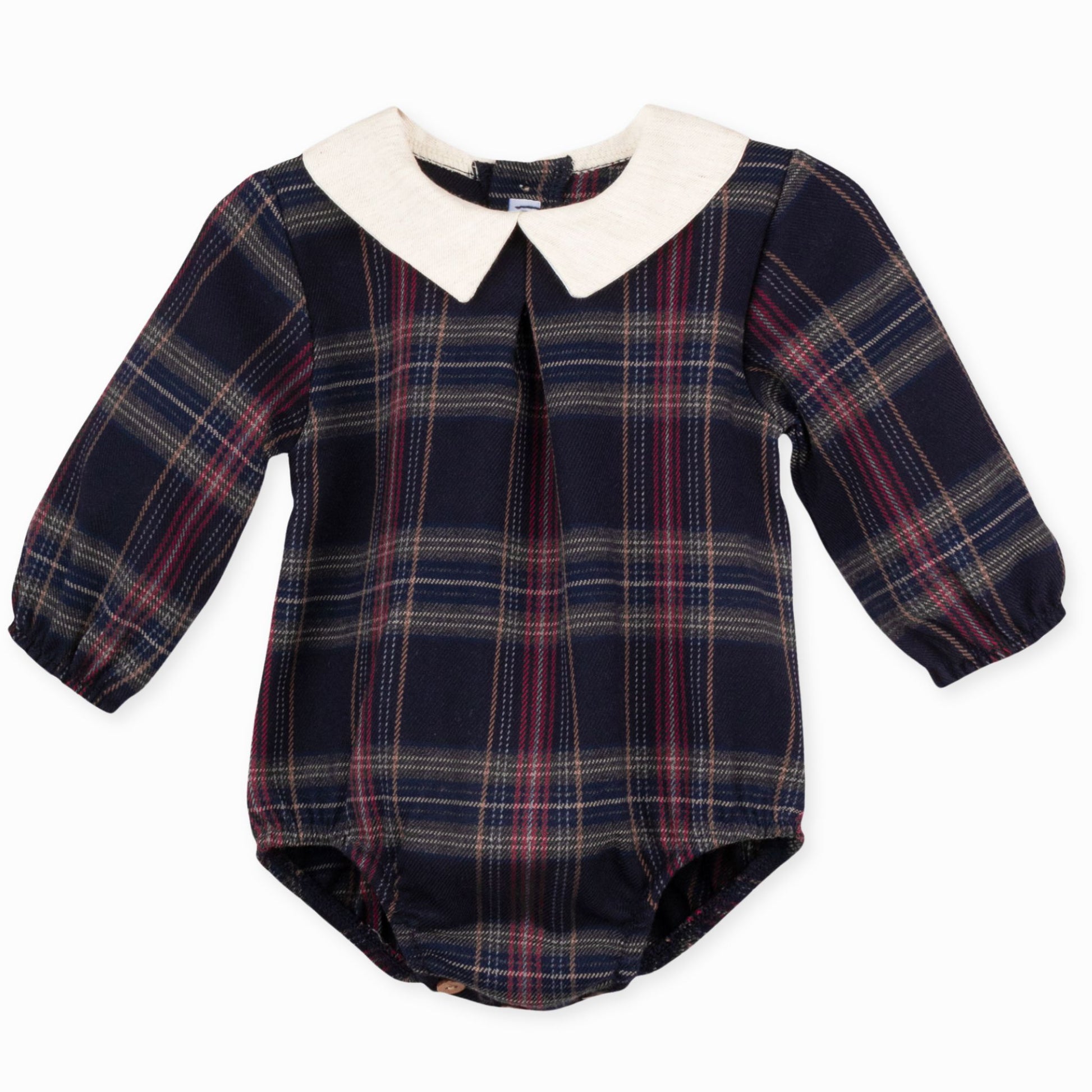 baby girl calamaro tartan romper