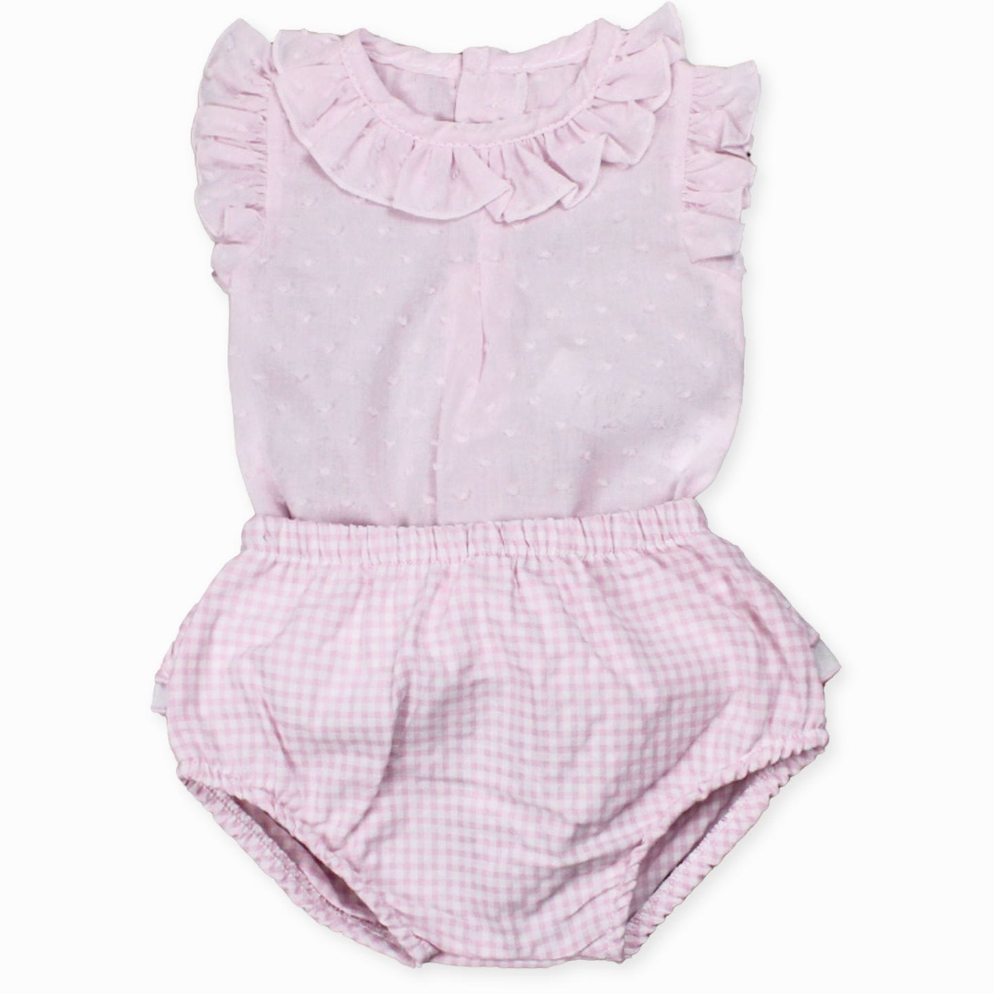 pink baby girls two piece outfit