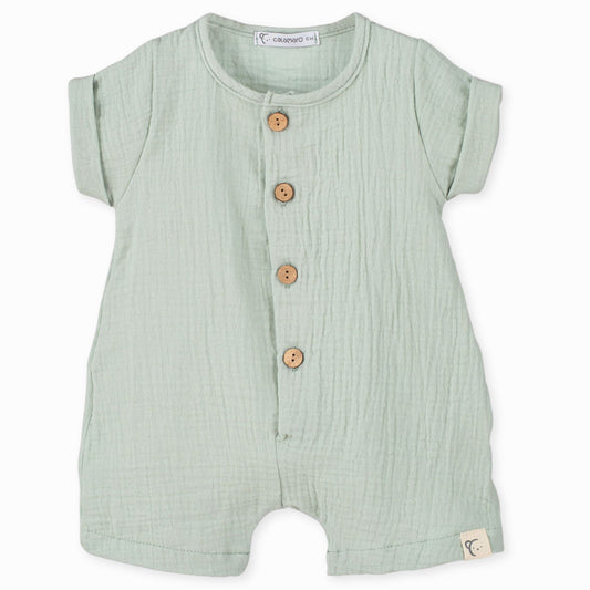 baby boys sage green romper