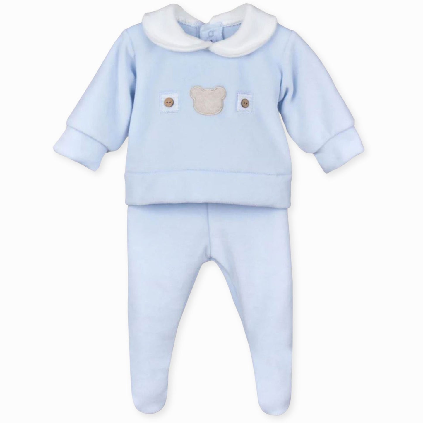 baby boys velour 2 piece outfit by calamaro