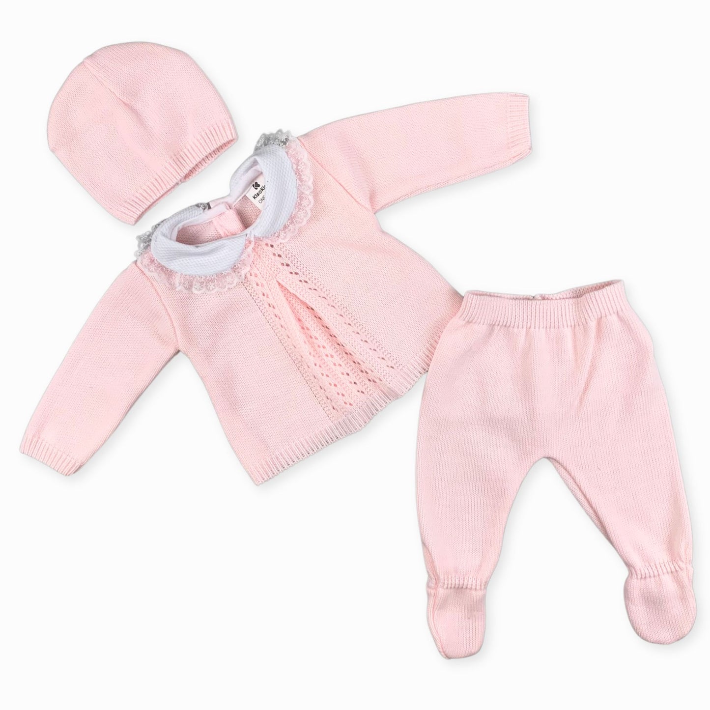 baby girls pink three oiece outfit