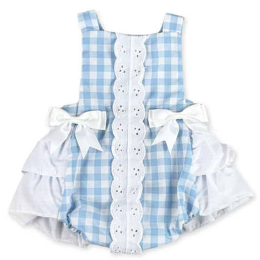baby girls gingham summer romper