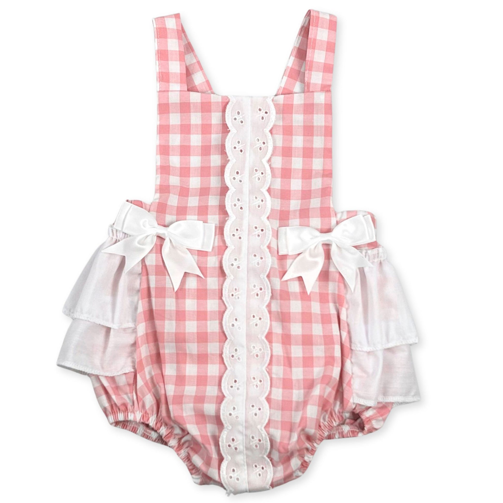 pink summer baby girls pinfore romper