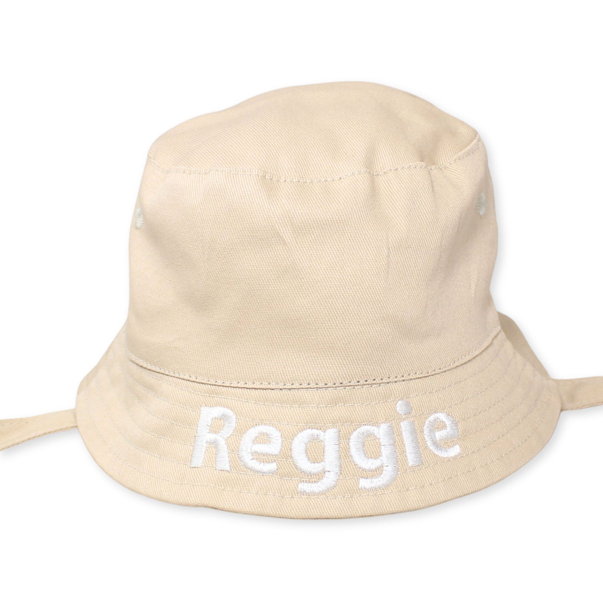 personalised baby sun hat beige