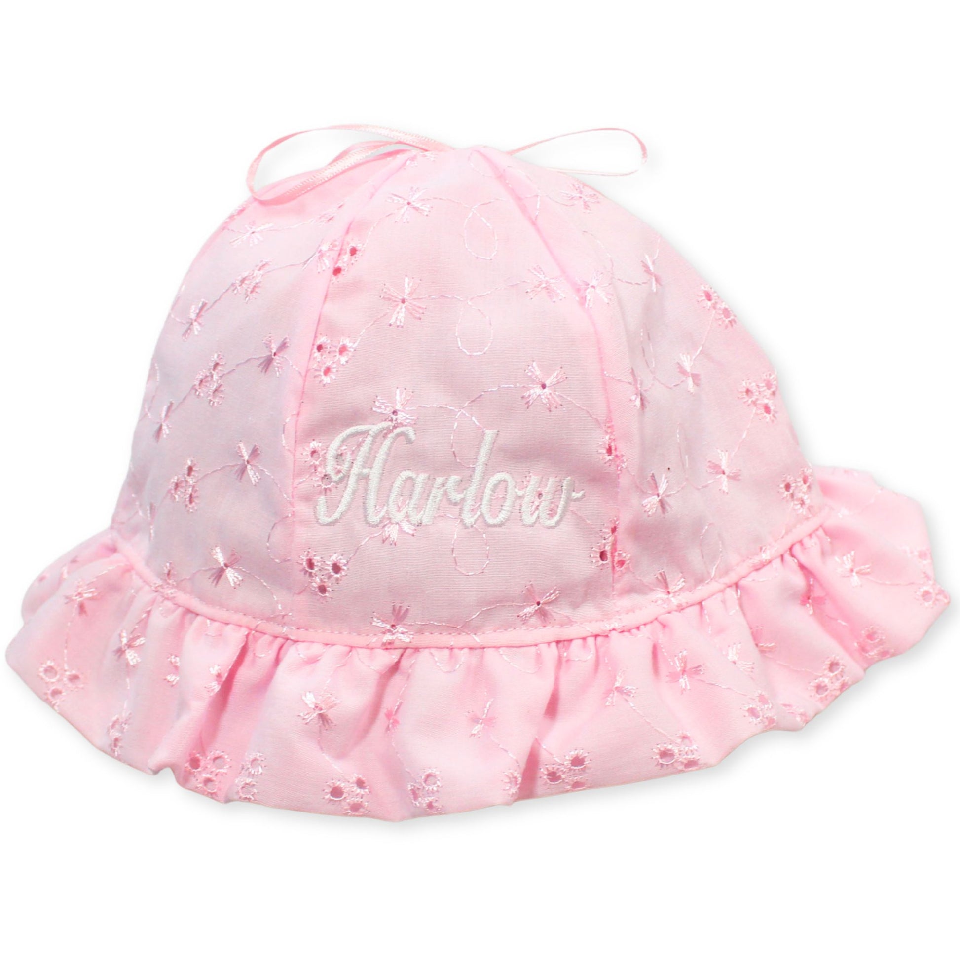 baby girls personalised sunhat