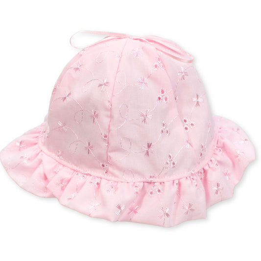 baby girl sun summer hat with brim pink sunhat