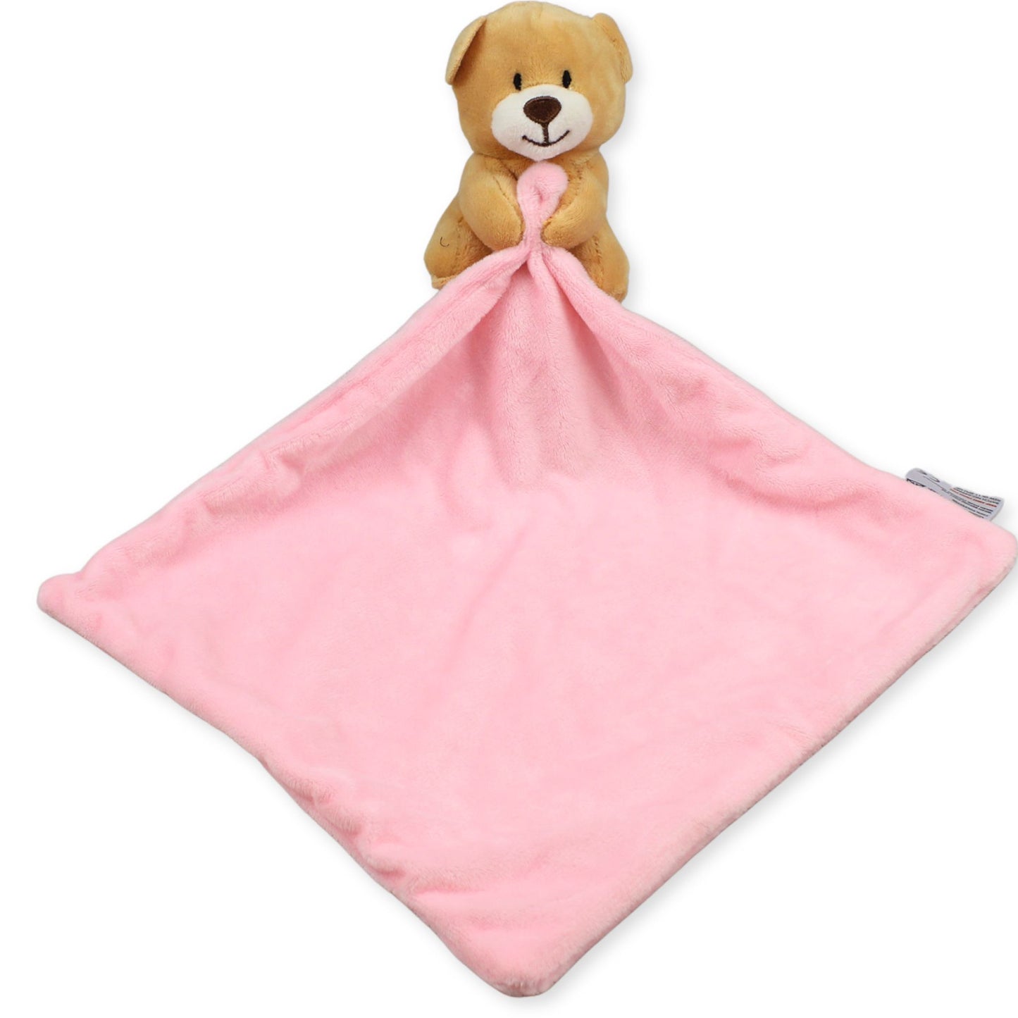 baby comforter bear snuggy pink