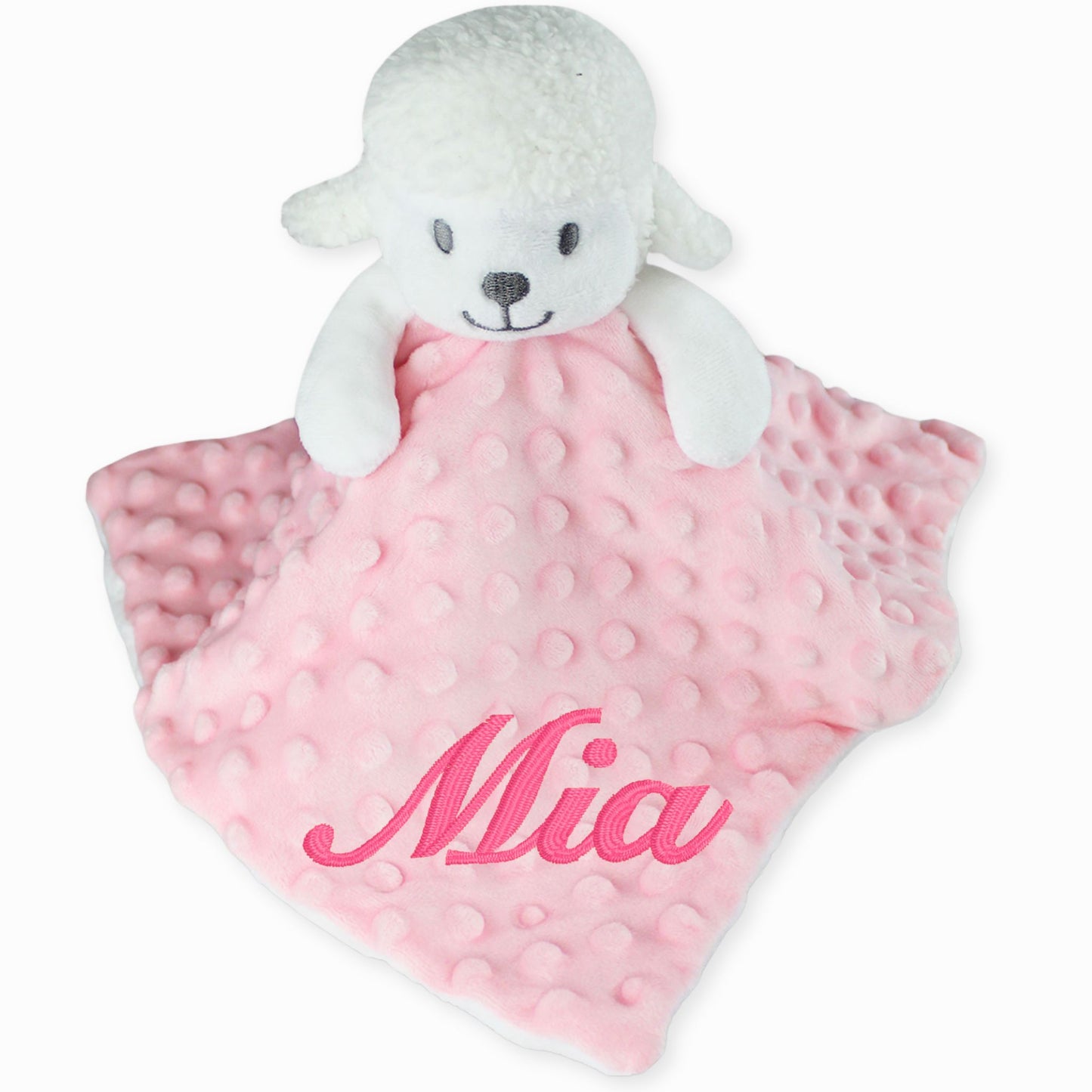 baby comforter custom lamb pink