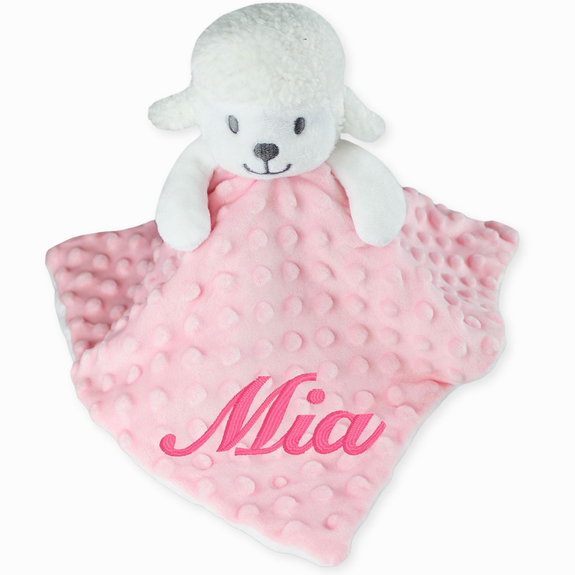 baby comforter custom lamb pink