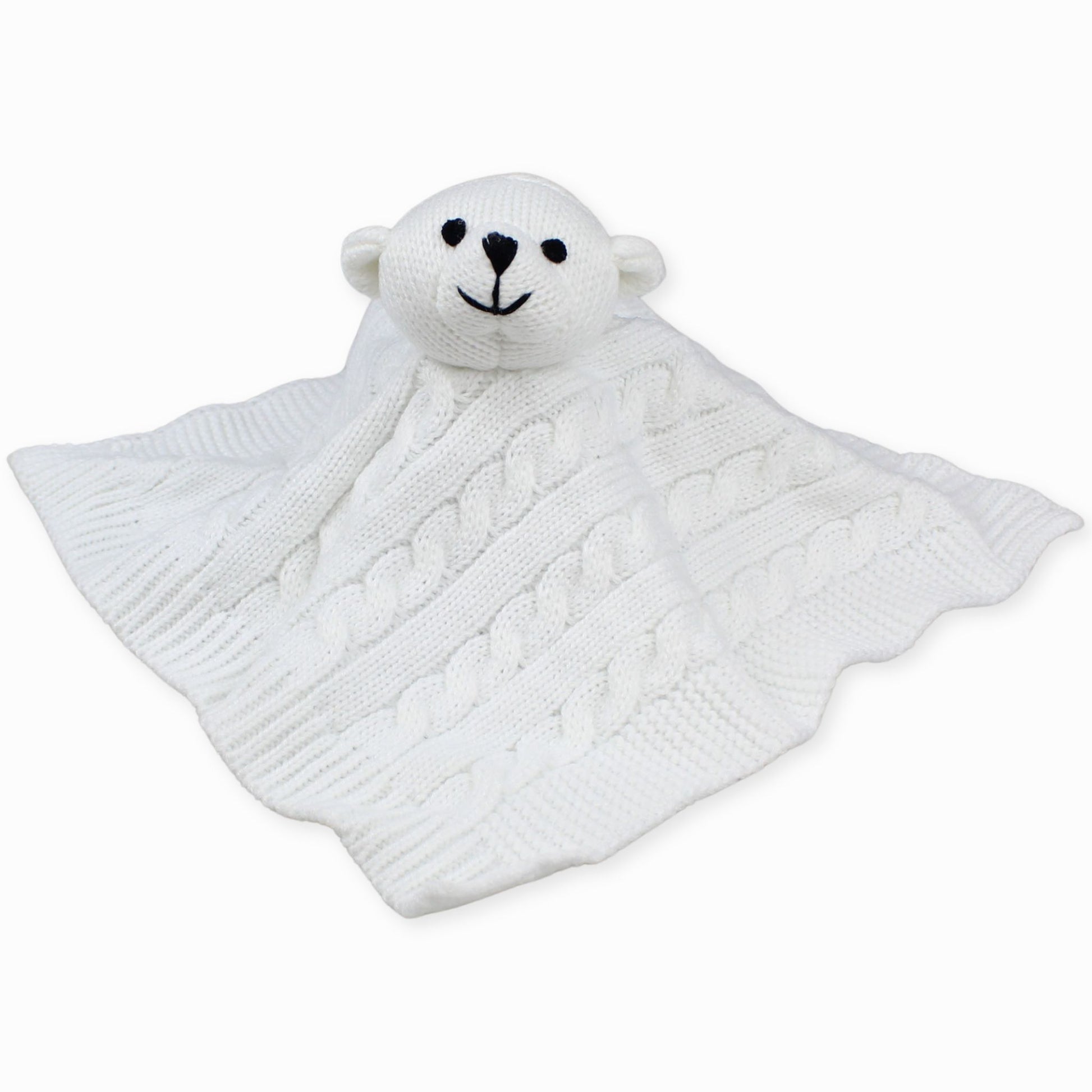 knitted bear comforter teddy