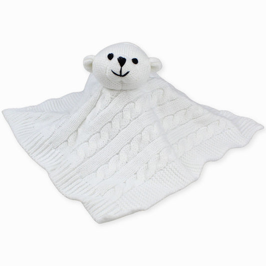 knitted bear comforter teddy