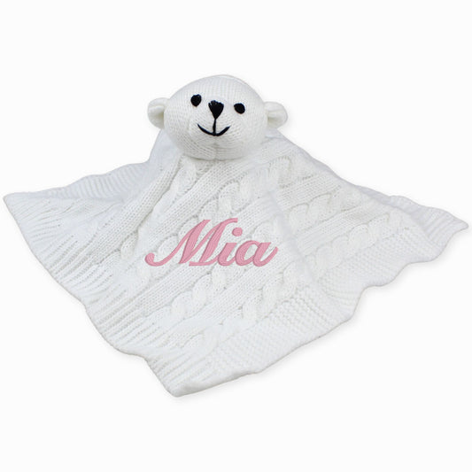 baby personalised teddy comforter unisex