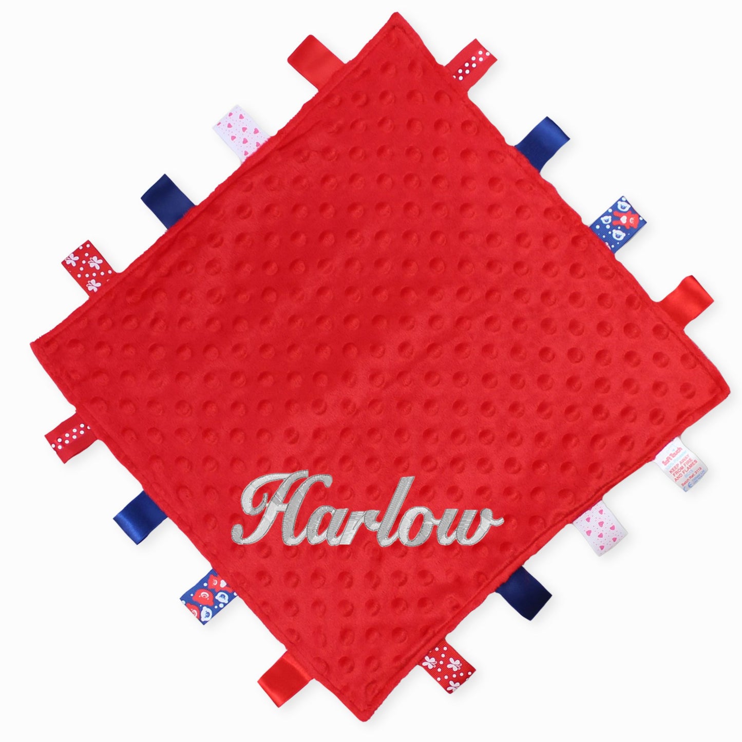 baby comforter custom Red personalised