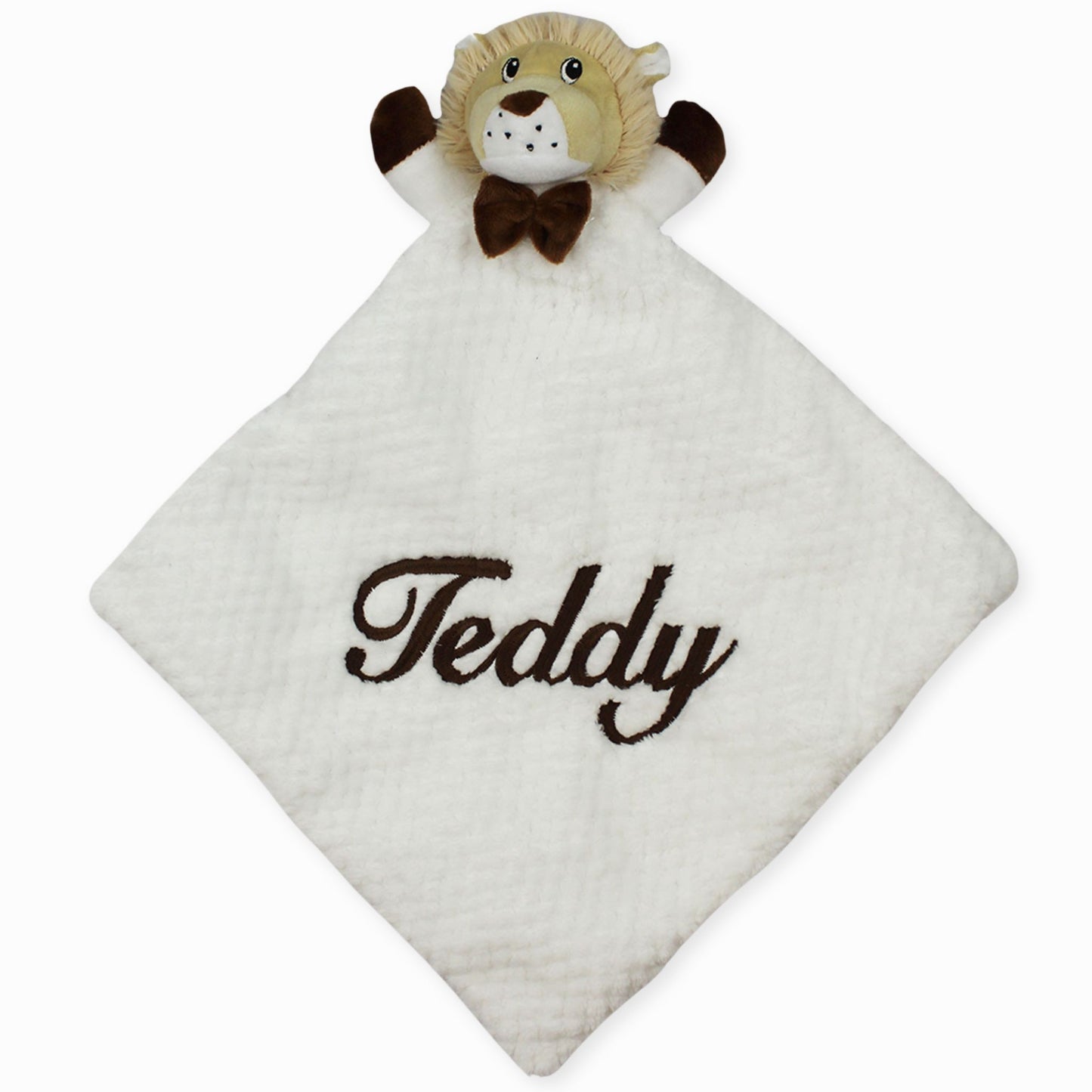 Personalised Baby Comforter - White Lion
