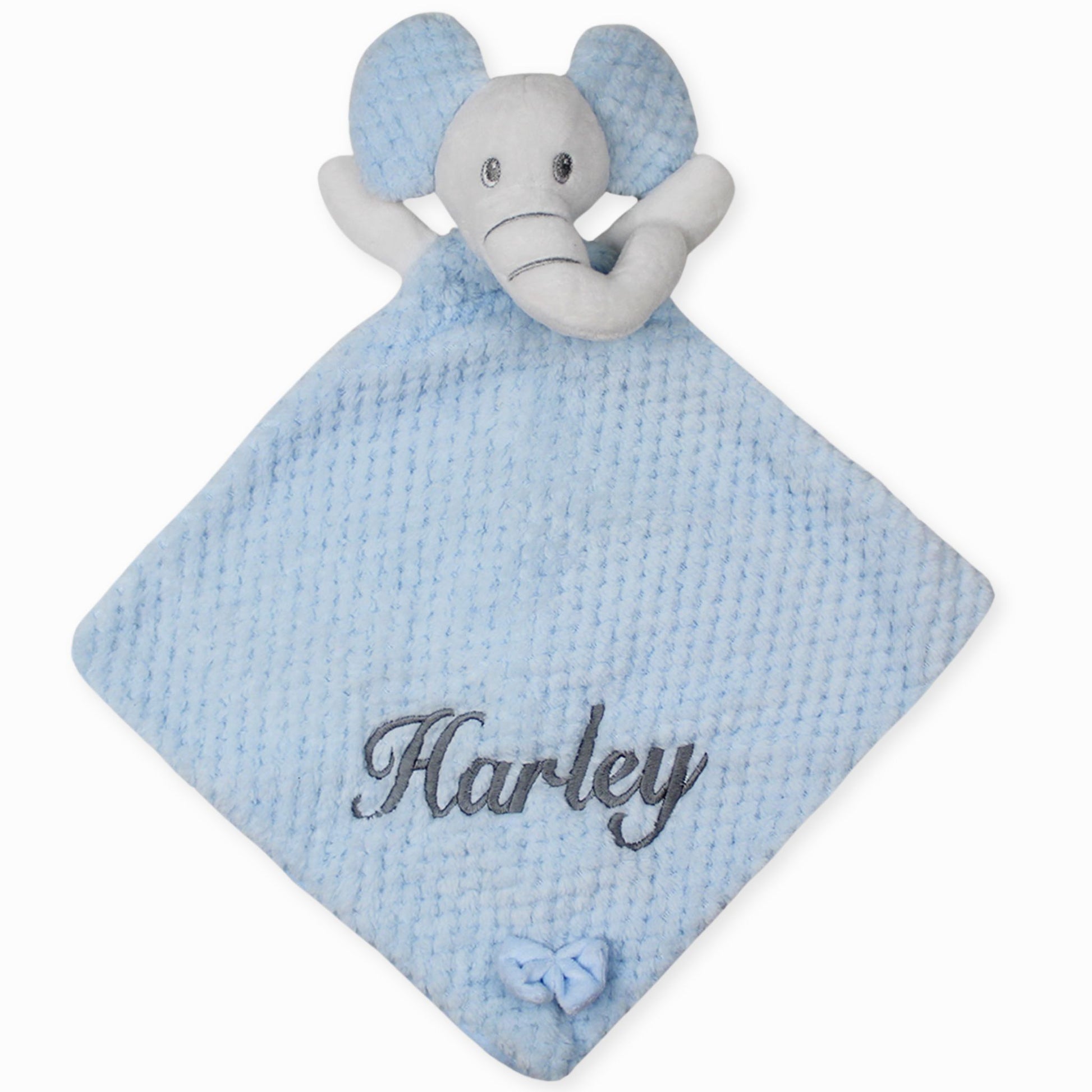 Baby boy elephant comforter blue