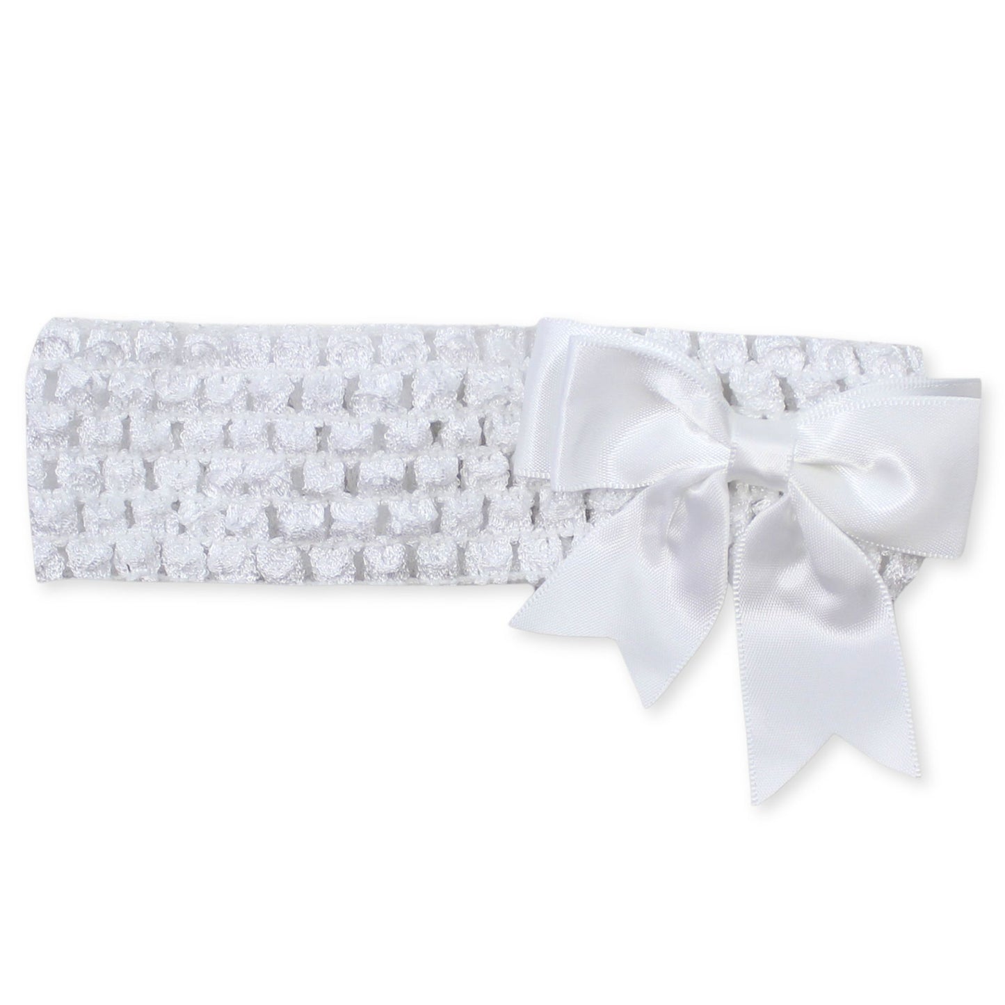 white baby headband