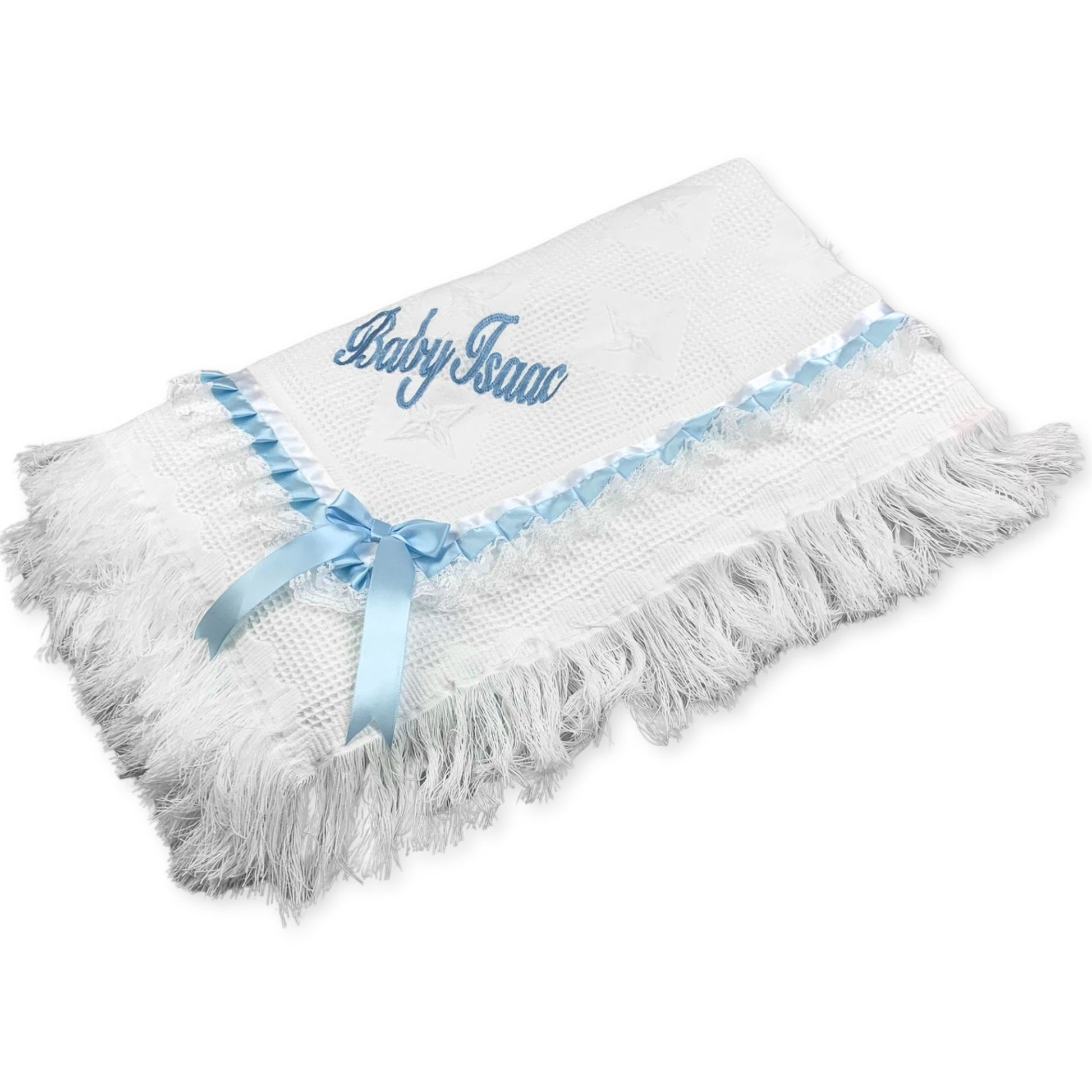 baby boys prince personalised shawl