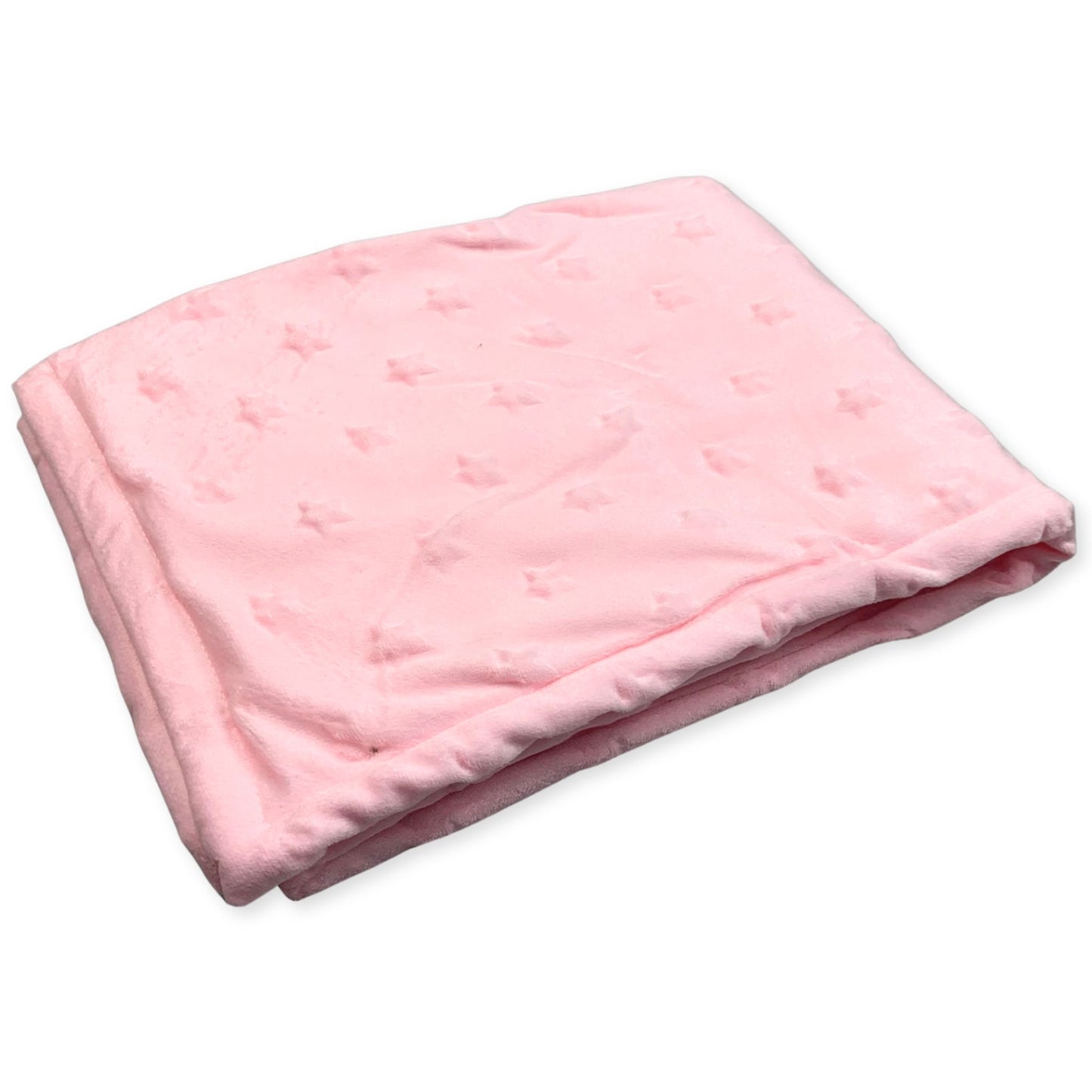 baby girls pink embossed star blanket