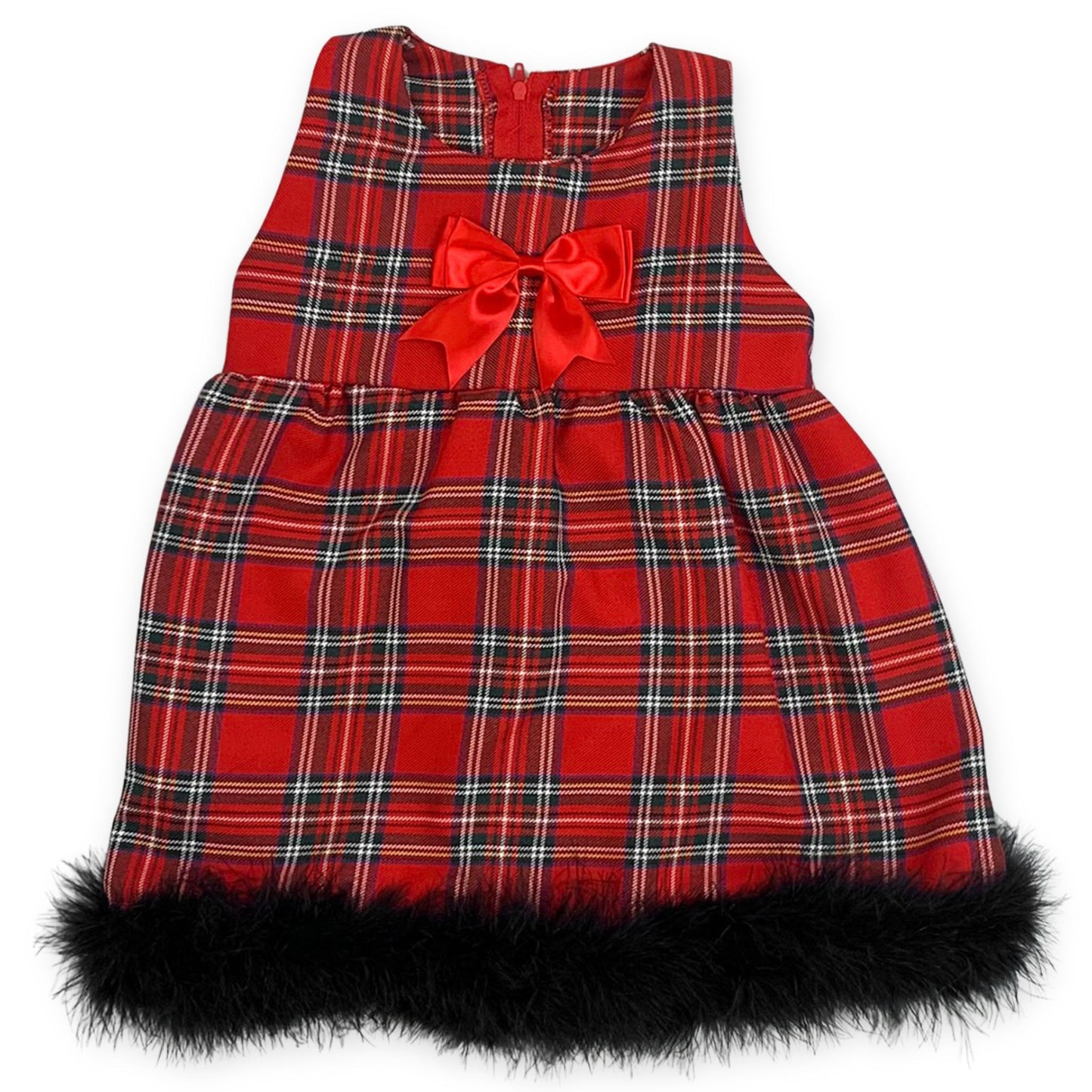 red tartan girls dress