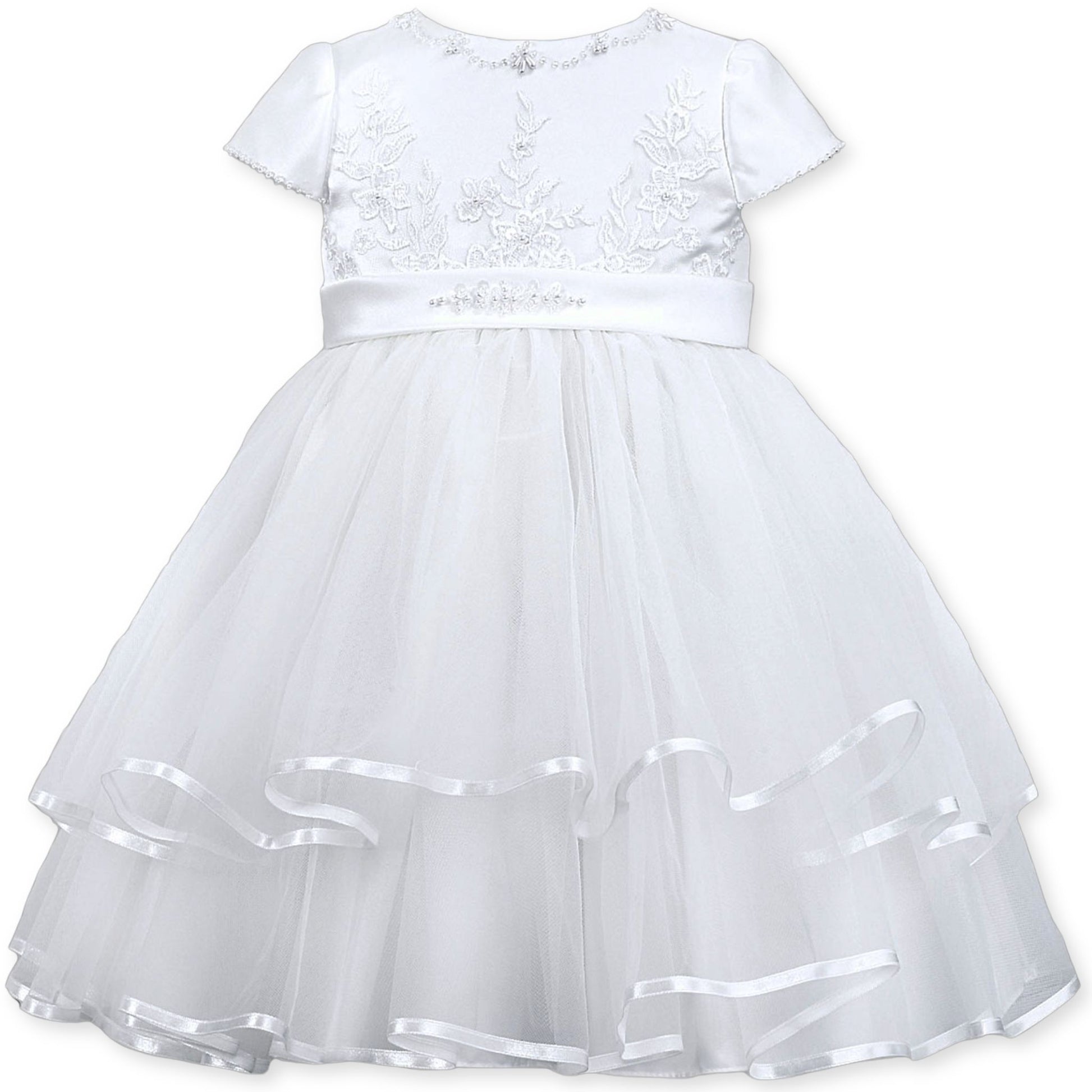 sarah louise white ceremonial dress chrstening flower girl