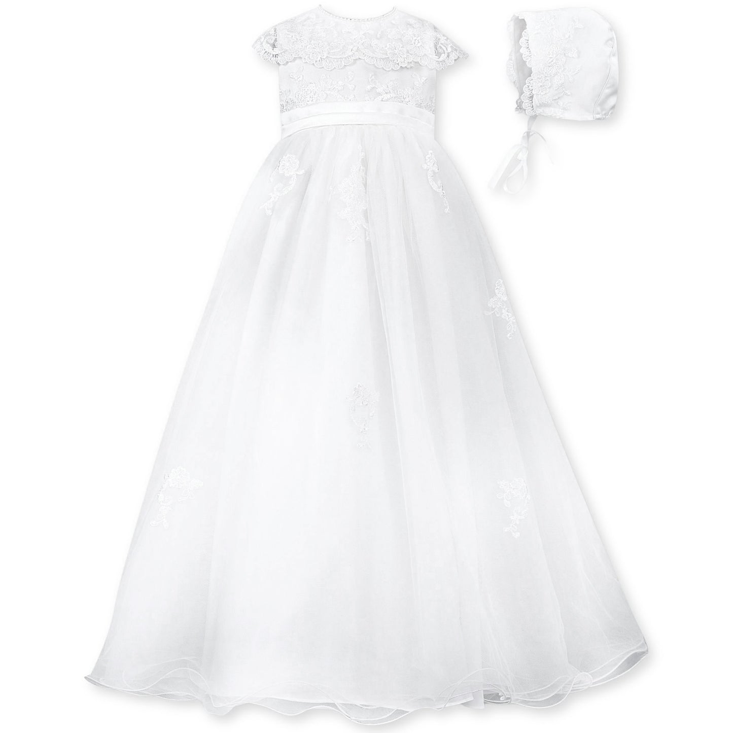 christening gown with bonnet