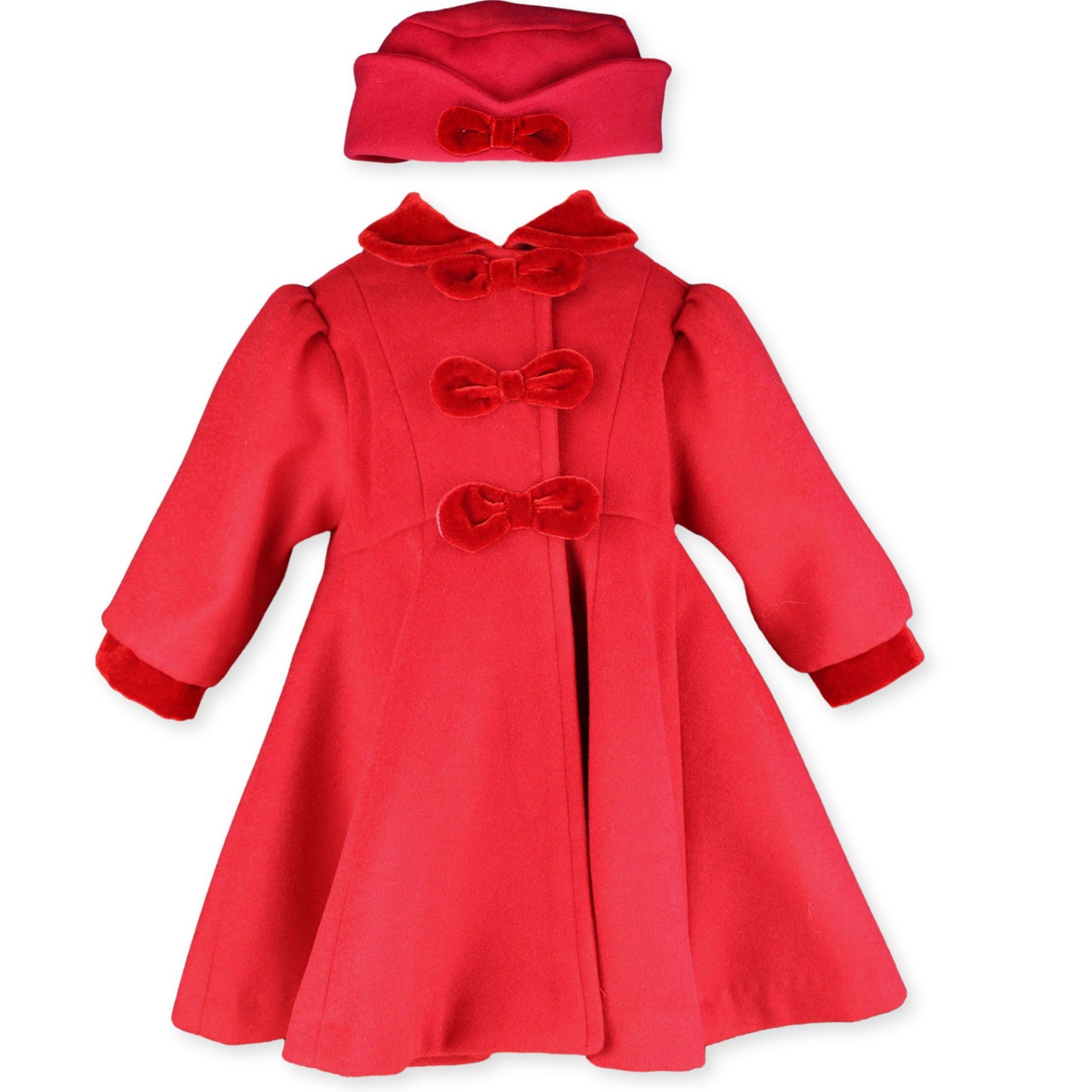 sarah louise baby girl red coat and hat