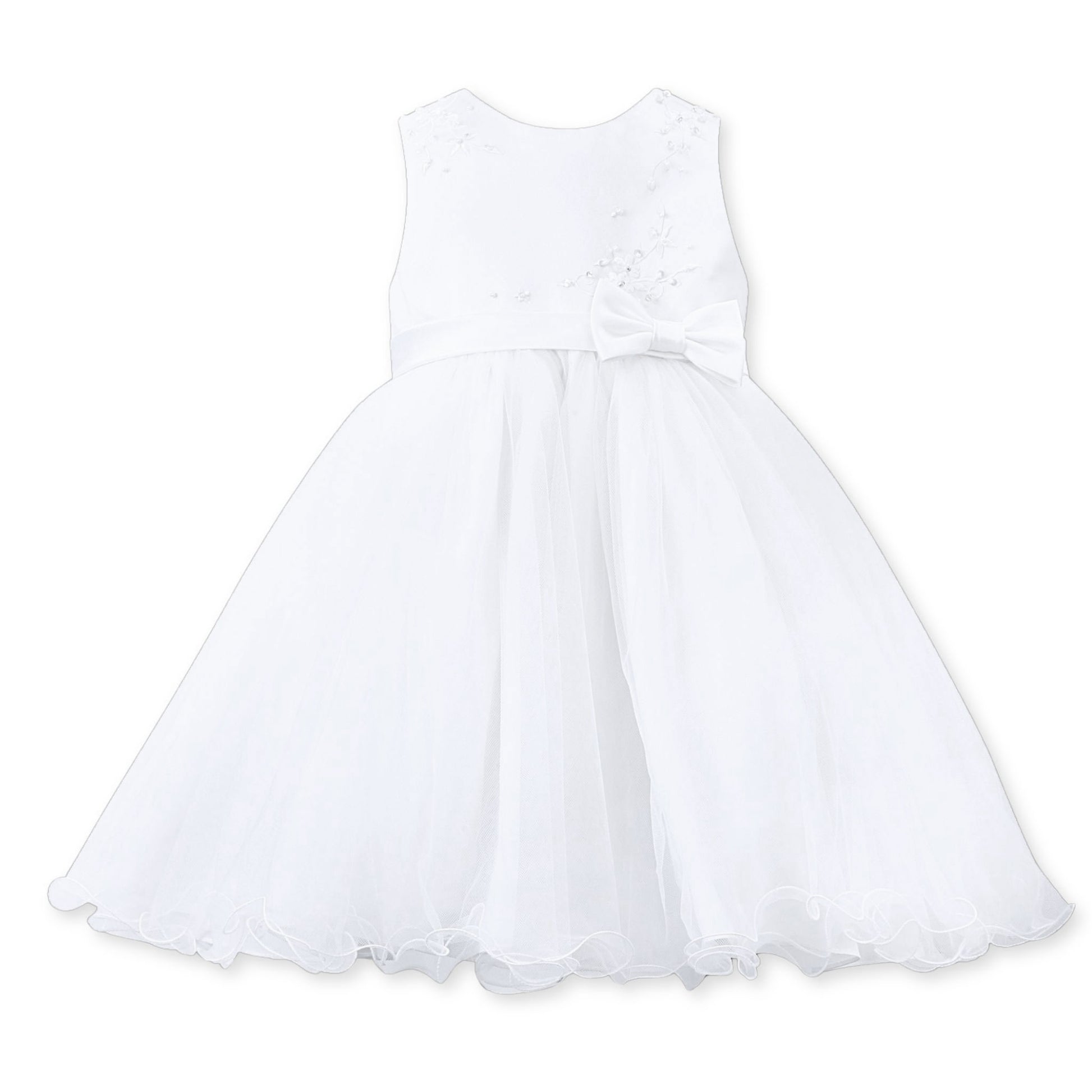 baby girl christening ballerina dress in white