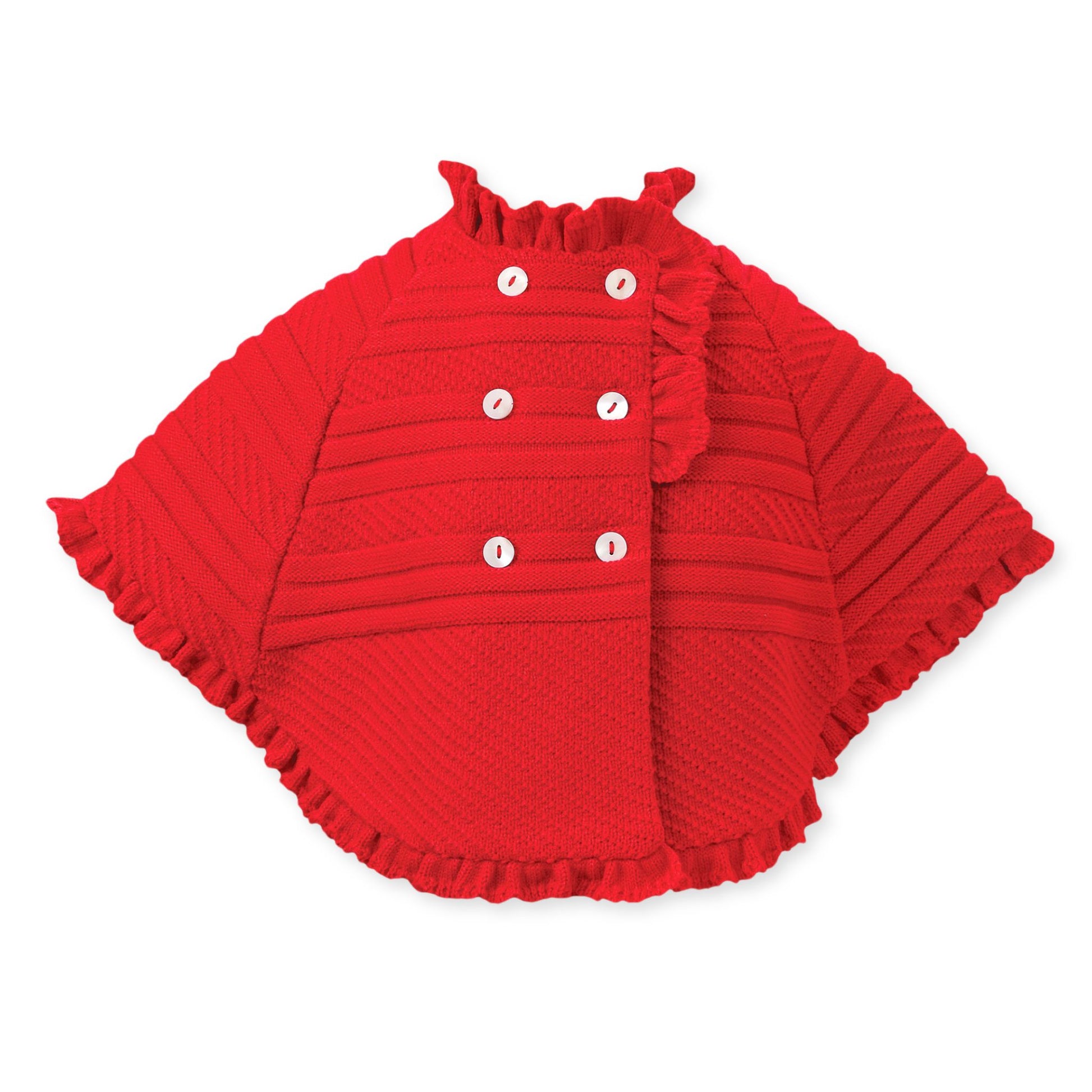 sarah louise red knitted poncho cape christmas