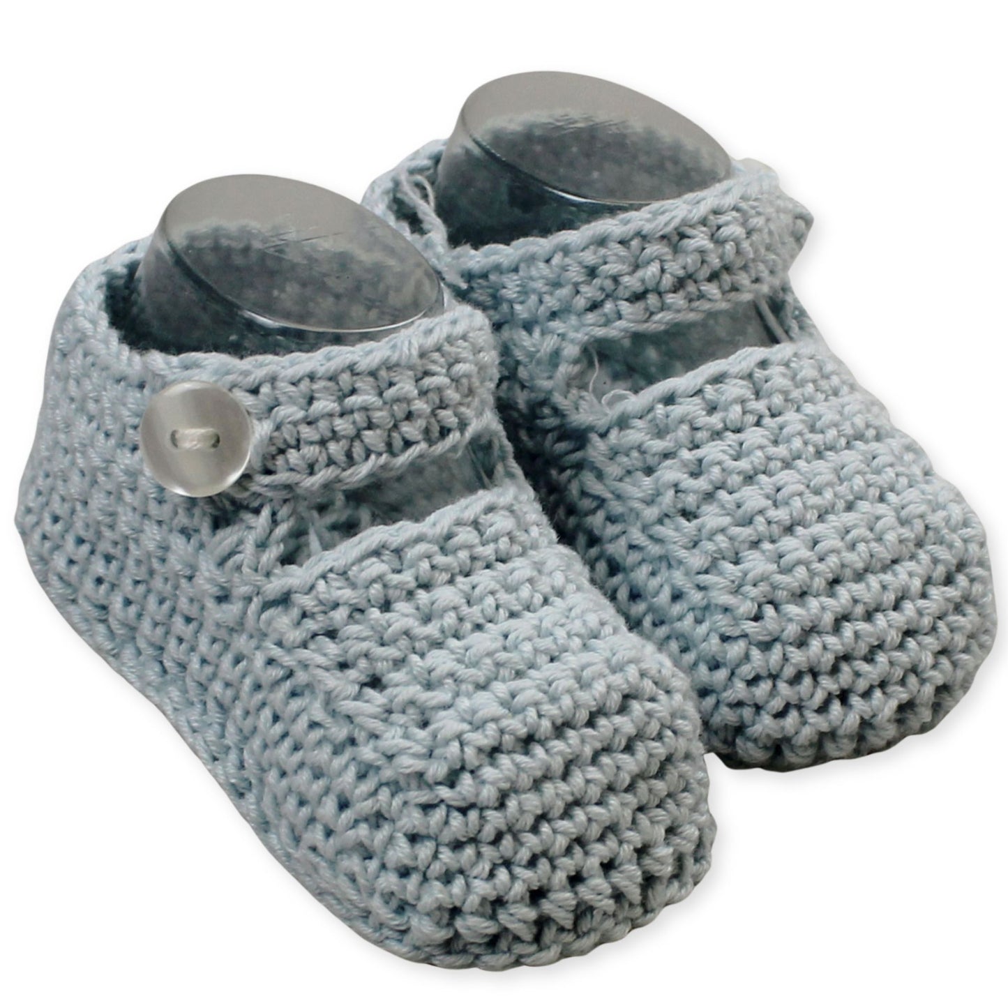 baby boys knitted blue sandals